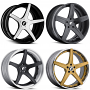 24" Forgiato Wheels Aggio-ECL Matte Gold Face with Black Lip Forged Rims