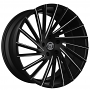22" Staggered Lexani Wheels Wraith Black with CNC Accents Rims 