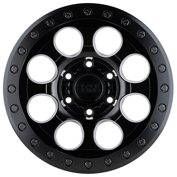 17" Black Rhino Wheels Riot Beadlock Matte Black with Black Ring and