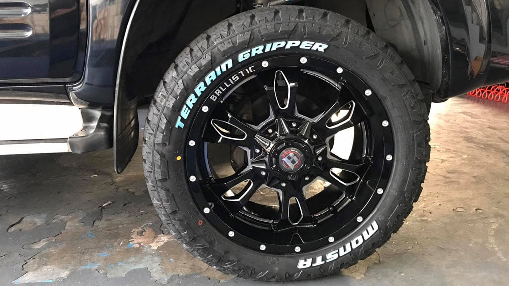 06 ballistic wheels 957 mace gloss black with milled off road rims audiocityusa f b188f26fdb