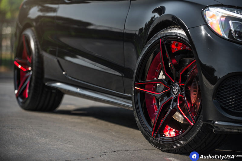 20 Quot Mq Wheels 3259 Black Red Inner Extreme Concave Rims