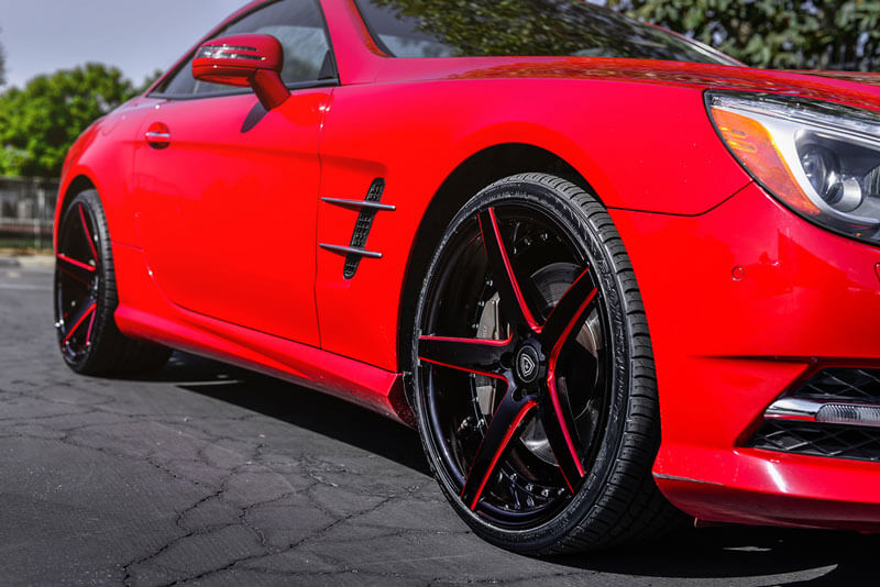 22 Quot Marquee Wheels 3226 Gloss Black With Red Milled
