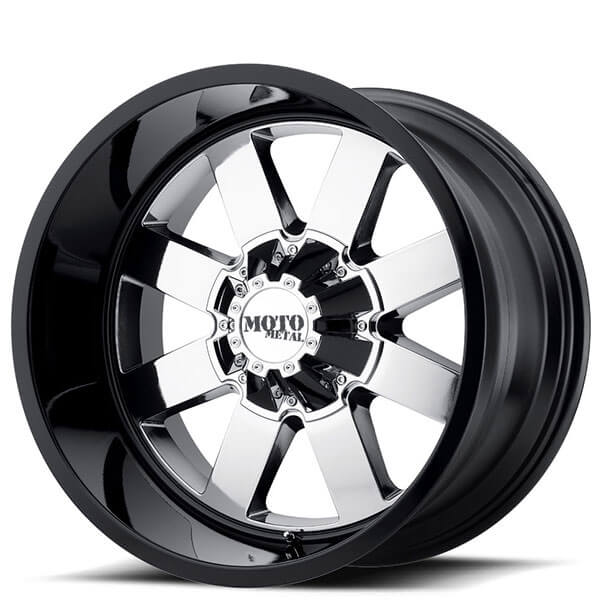 22 Quot Moto Metal Wheels Mo962 Chrome With Black Lip Off Road