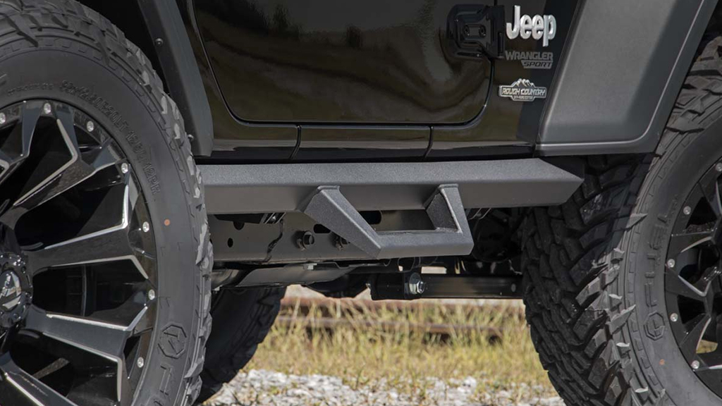 Rough Country Jeep Contoured Drop Steps (18-23 Wrangler JL | 2-Door) # ...