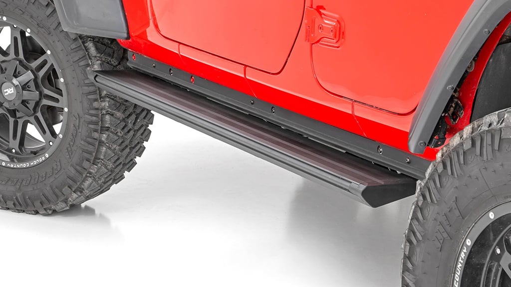 Rough Country Jeep Retract Electric Running Board Steps (1822 Wrangler