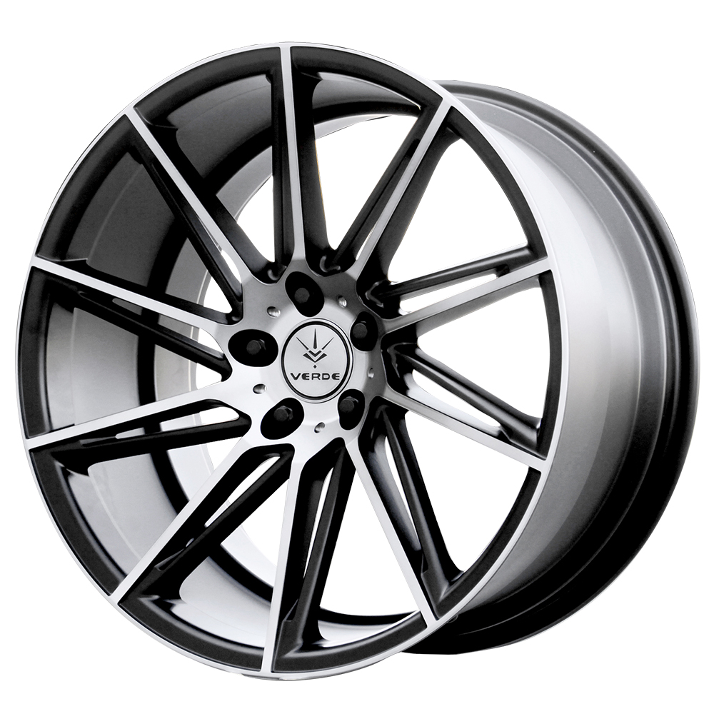 Verde Custom Wheels Quantum Satin Black with Dark Tint Wheel 19 x 9.5 inches /5 x 4 inches, 20 mm Offset 