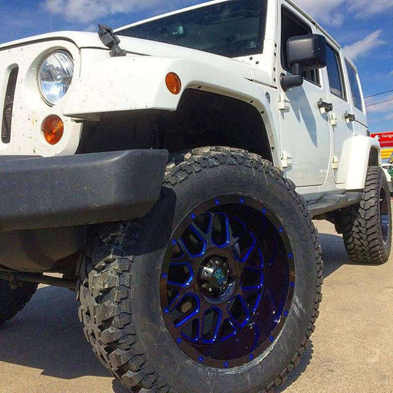 18 Quot Xd Wheels Xd820 Grenade Satin Black Milled With Blue
