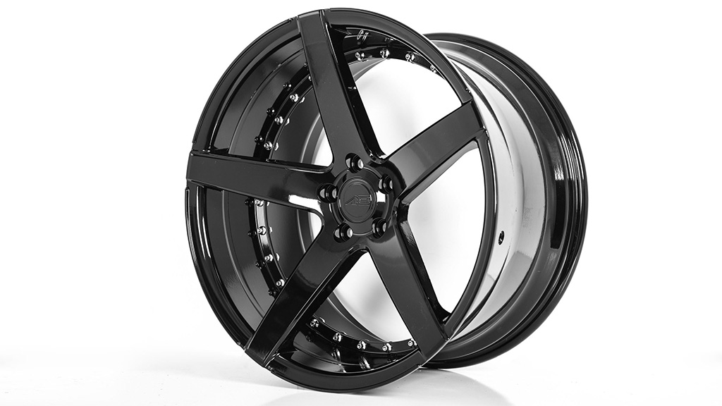 Krydderi Kong Lear Rotere 20" Staggered AC Wheels AC02 Gloss Black Extreme Concave Rims #ACW009-2