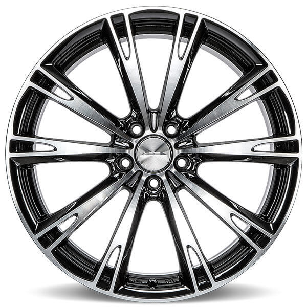 19 Quot Staggered Ace Alloy Wheels Aspire Black Chrome With