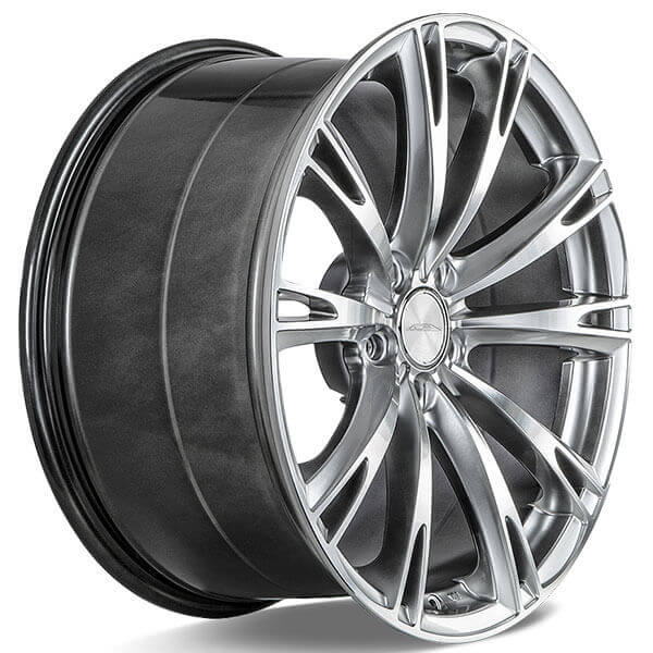 19" Staggered Ace Alloy Wheels Aspire Hyper Silver with