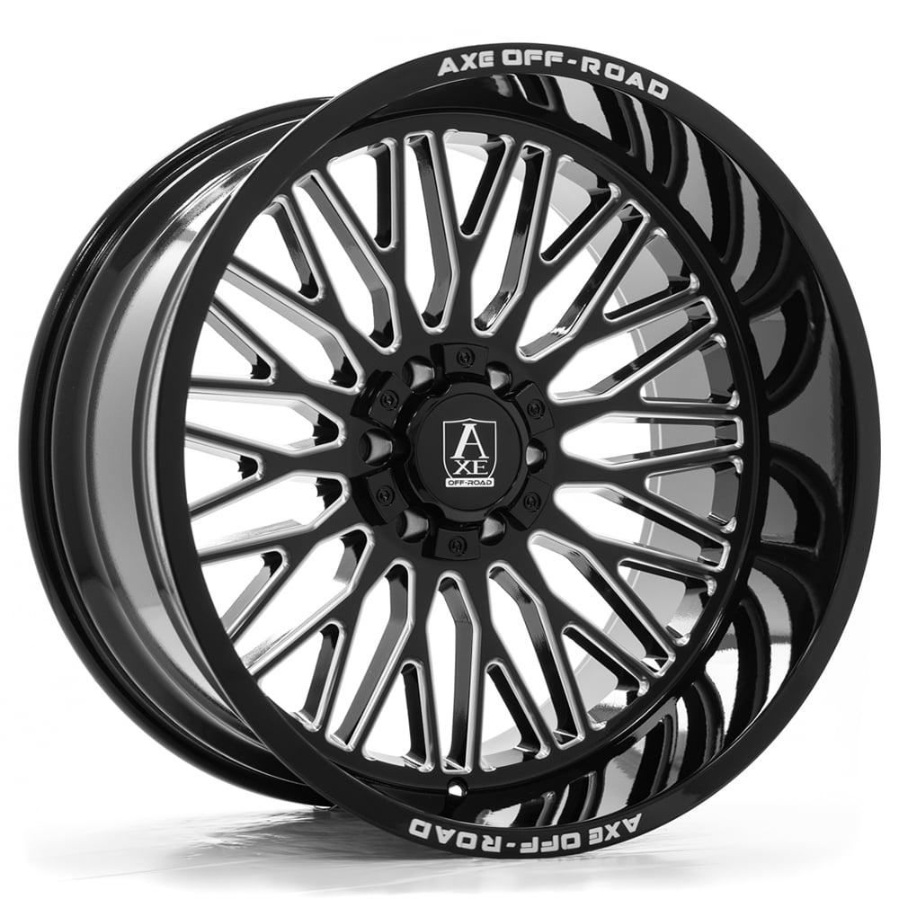 24 AXE Off Road Wheels Kratos Gloss Black Milled Rims AXO016 2   Axe Wheel Off Road Kratos Gloss Black Milled Rims Audiocityusa 0 B9f732193b 