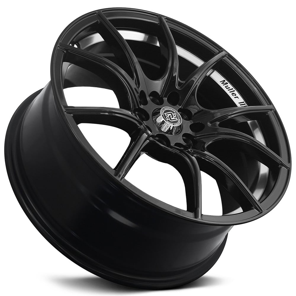 18 Drag Concepts Wheels R27 Gloss Black With Machined Undercut Rims