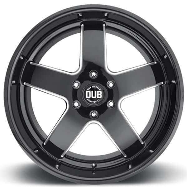 24 Quot Dub Wheels Big Baller S223 Gloss Black Milled Rims