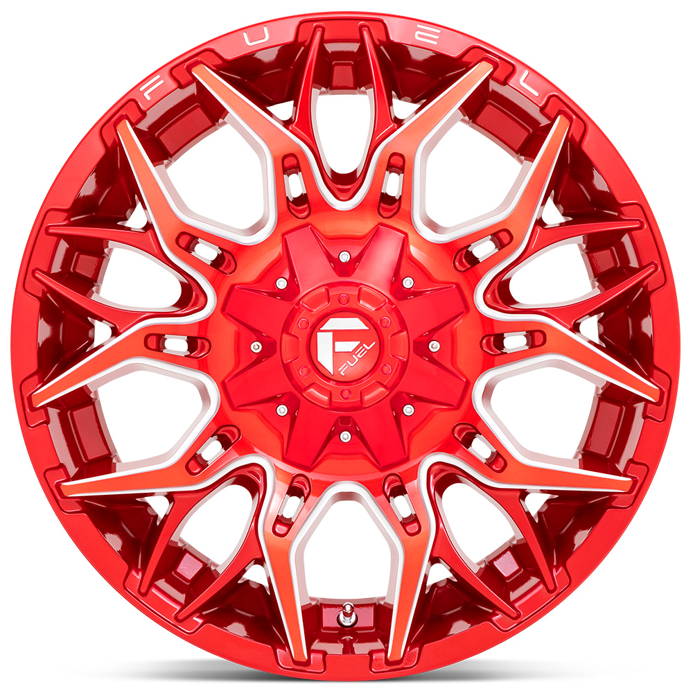 20 Fuel Wheels D771 Twitch Candy Red Milled Off Road Rims Fl324 1