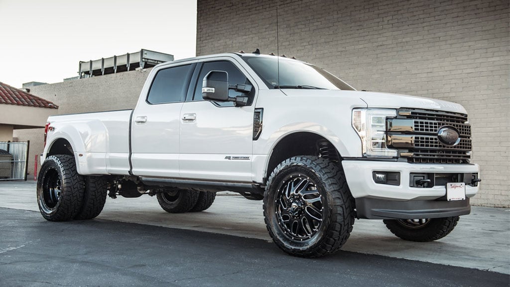 22" Fuel Wheels D581 Triton Dually Gloss Black Milled Off-Road Rims # 22.5 Wheels And Tires For Dodge Dually