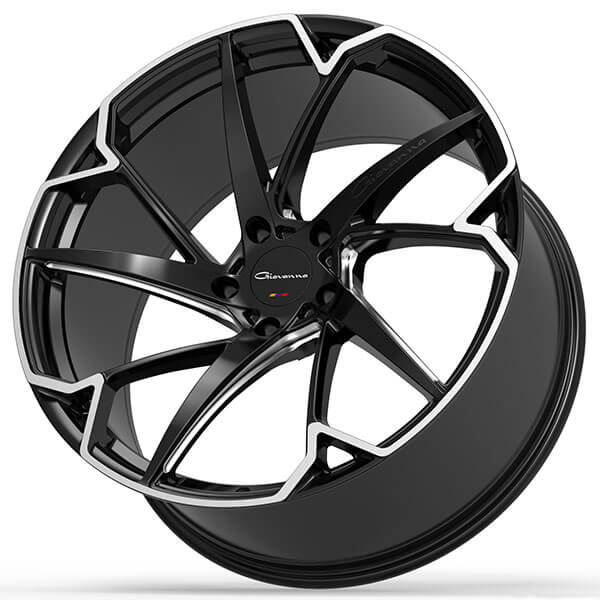 20" Staggered Giovanna Wheels Pistola Gloss Black with Machined Face Rims