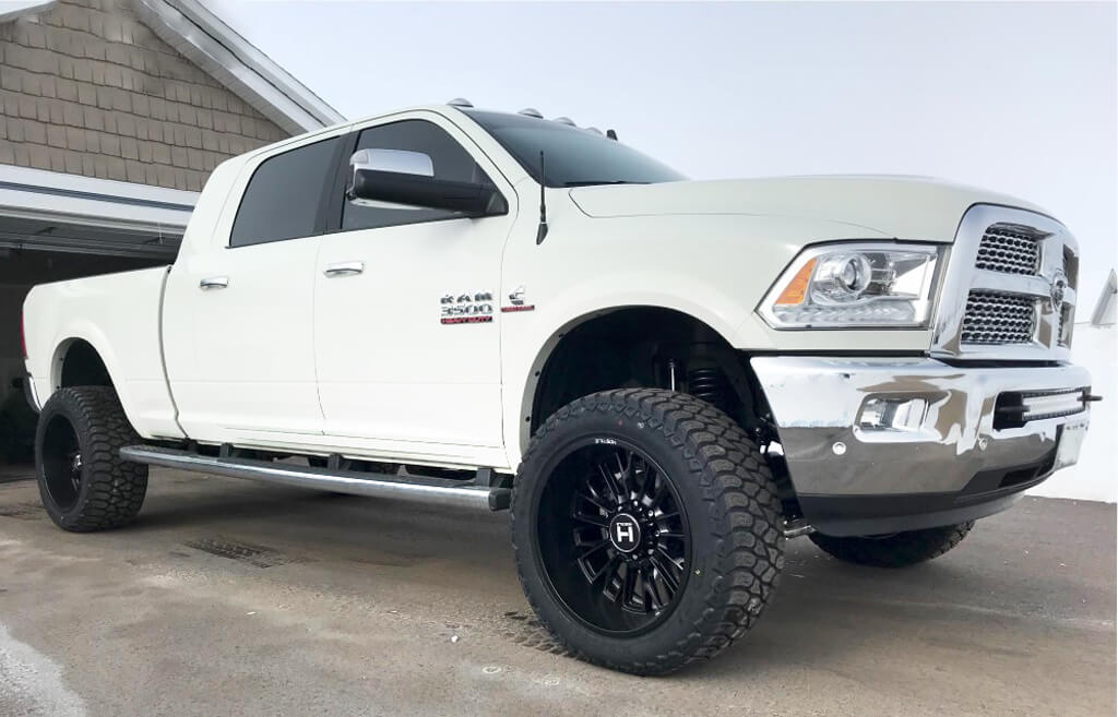 24 Quot Hostile Wheels H114 Fury Satin Black Off Road Rims