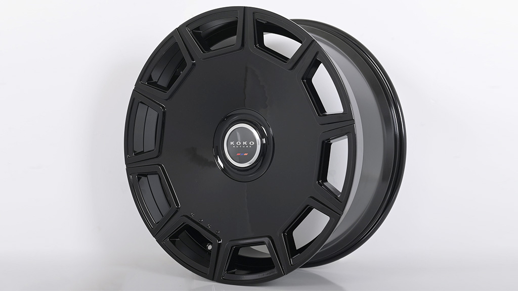 24 Koko Kuture Wheels Sicily Gloss Black Floating Cap Rims #KK041-1