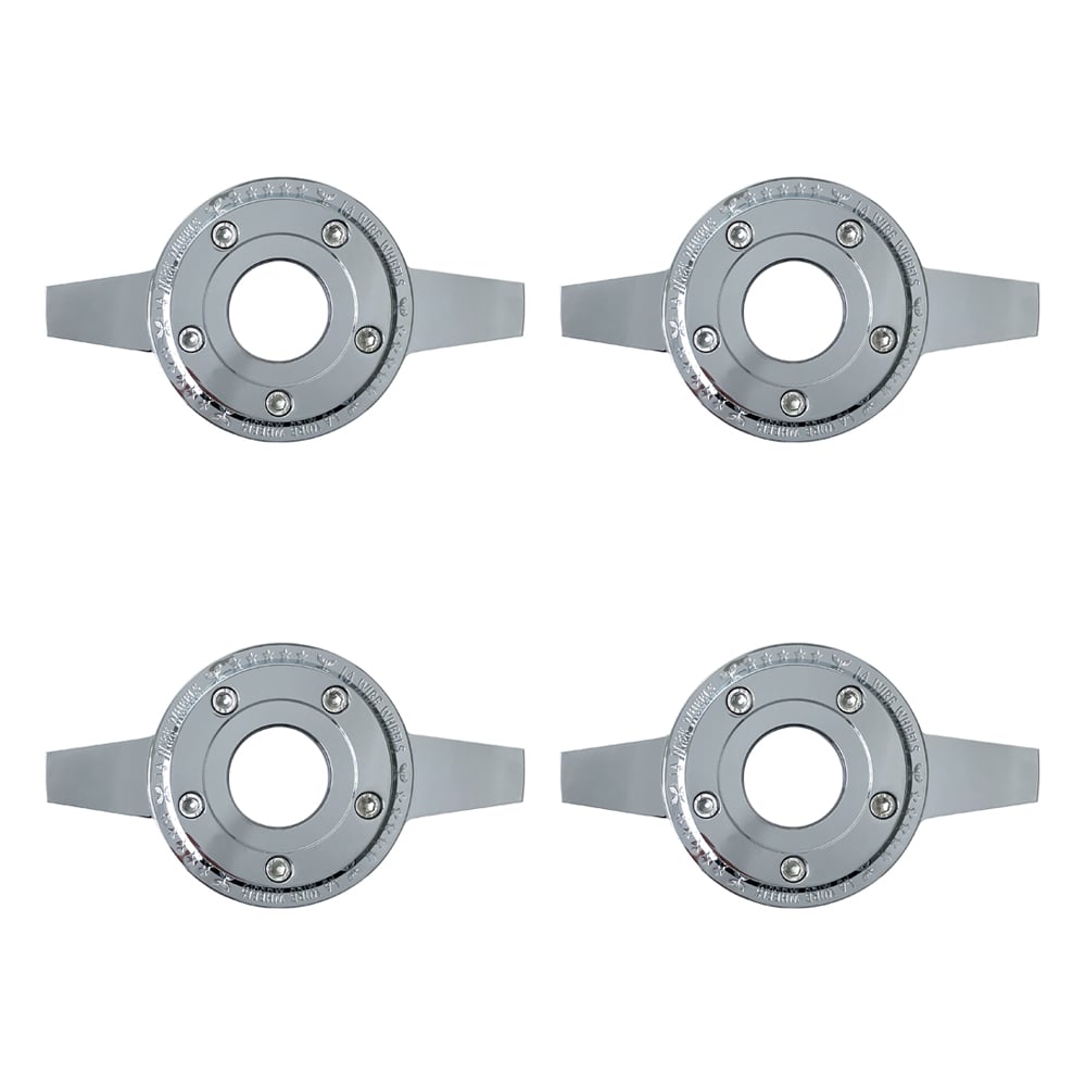 LA Wire Wheels 2-Bar Chrome Heavy Duty Knock-Off Set