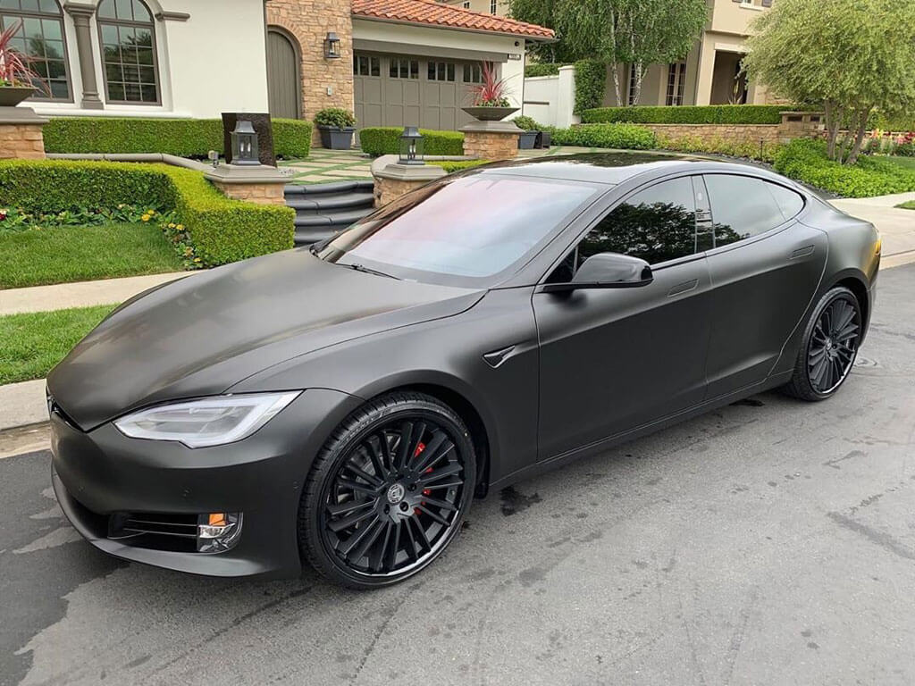 22" Staggered Lexani Wheels Virage Satin Black with Gloss