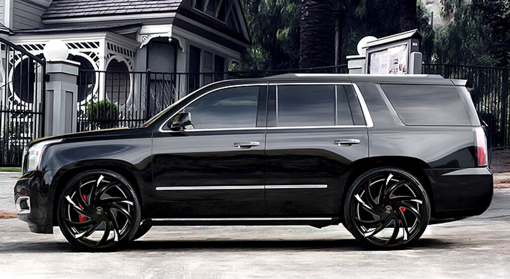 18 Quot Lexani Wheels Twister Gloss Black With Machined Tips
