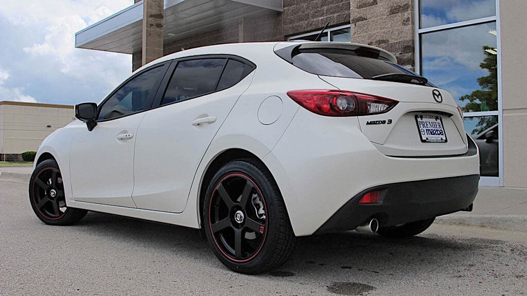 17 Quot Motegi Racing Wheels Mr116 Matte Black With Red Stripe