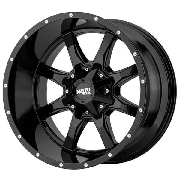 17" Moto Metal Wheels MO970 Gloss Black with Milled Lip