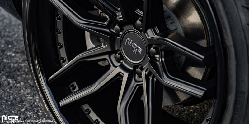 20 Quot Staggered Niche Wheels M194 Methos Matte Black Face