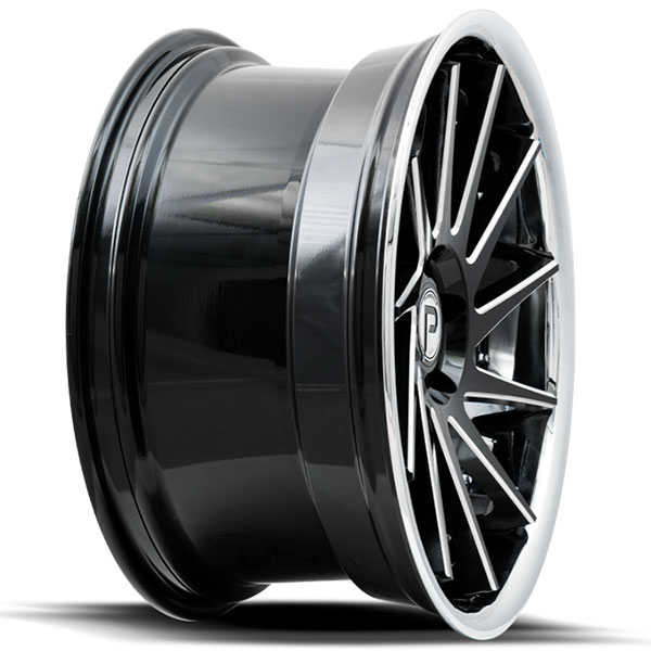 20 Pinnacle Wheels P216 Epic Gloss Black Milled With Ss Lip Rims Pin054 1