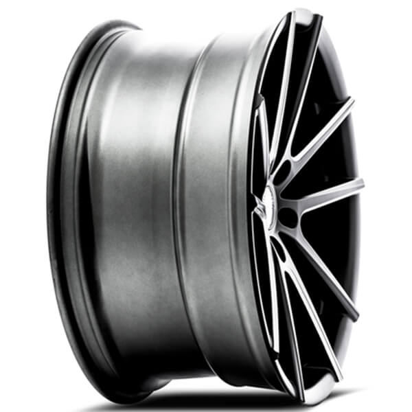 22" Staggered Sporza Wheels V5 Satin Black Milled Concave Rims