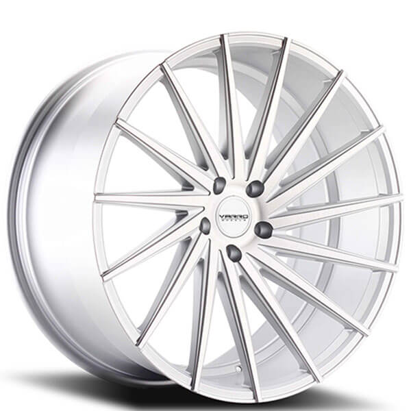 20 Staggered Varro Wheels Vd15 Matte Silver Brushed Face Rims Vrr027 4