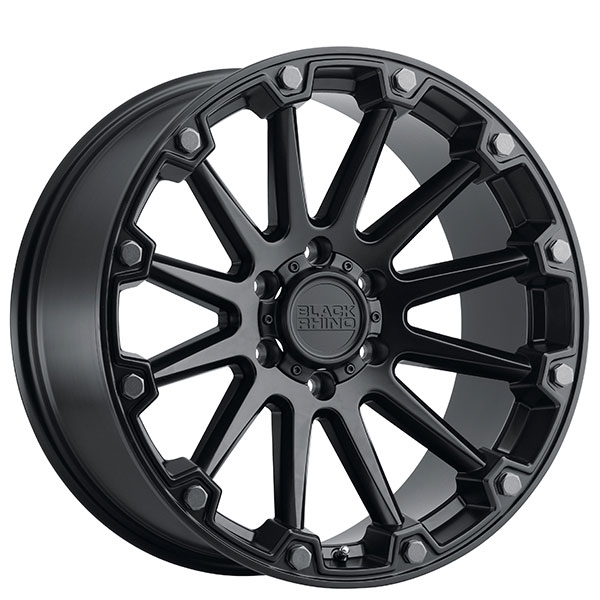 18" Black Rhino Wheels Pinnacle Semi Gloss Black with Gunmetal Bolts