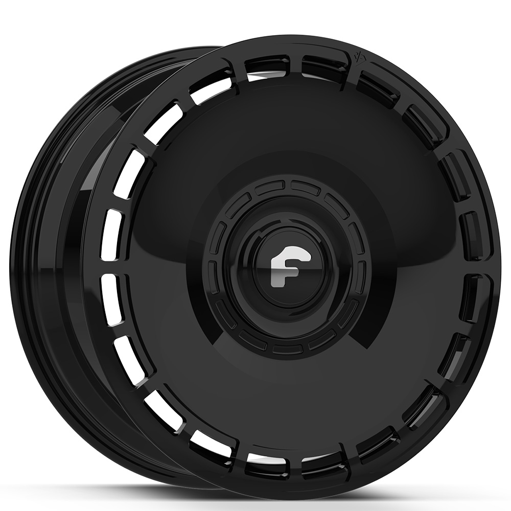 24" Forgiato Wheels Carboni-M Gloss Black XL Floating Caps Forged Rims 