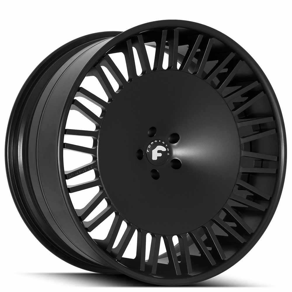 22" Forgiato Wheels Luce-ECL Satin Black Forged Rims