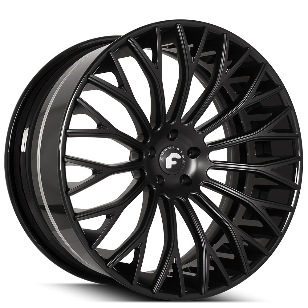 24" Forgiato Wheels NB6-ECL Satin Black Forged Rims