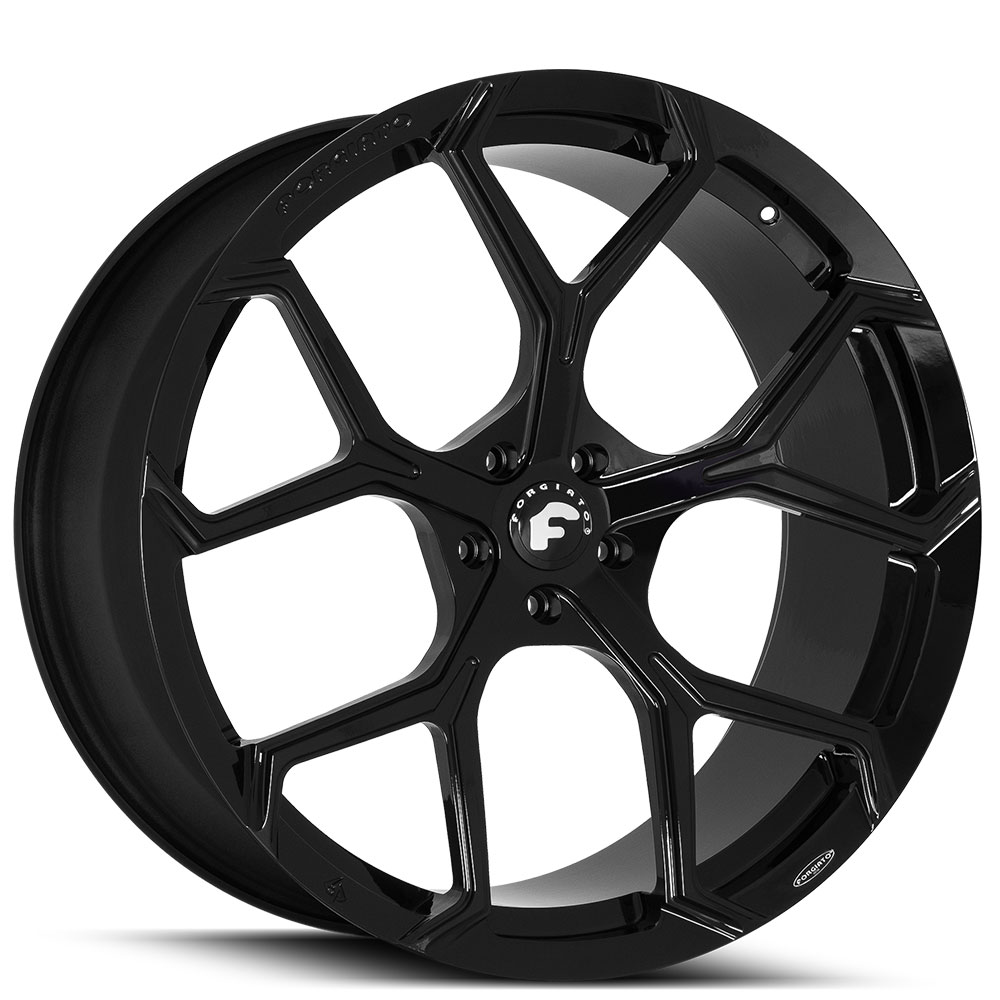 22" Forgiato Wheels Quadri-M Gloss Black Forged Rims