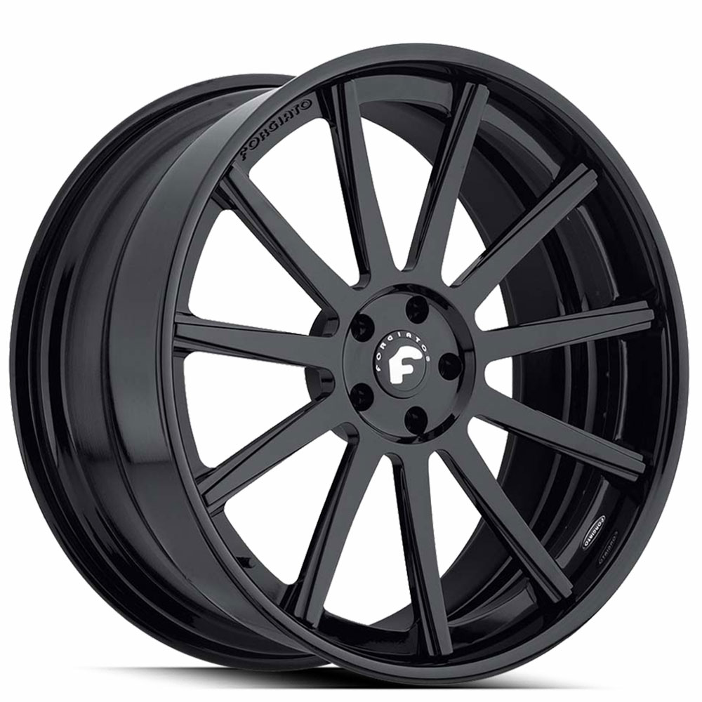 24" Forgiato Wheels Undice-C Black Forged Rims