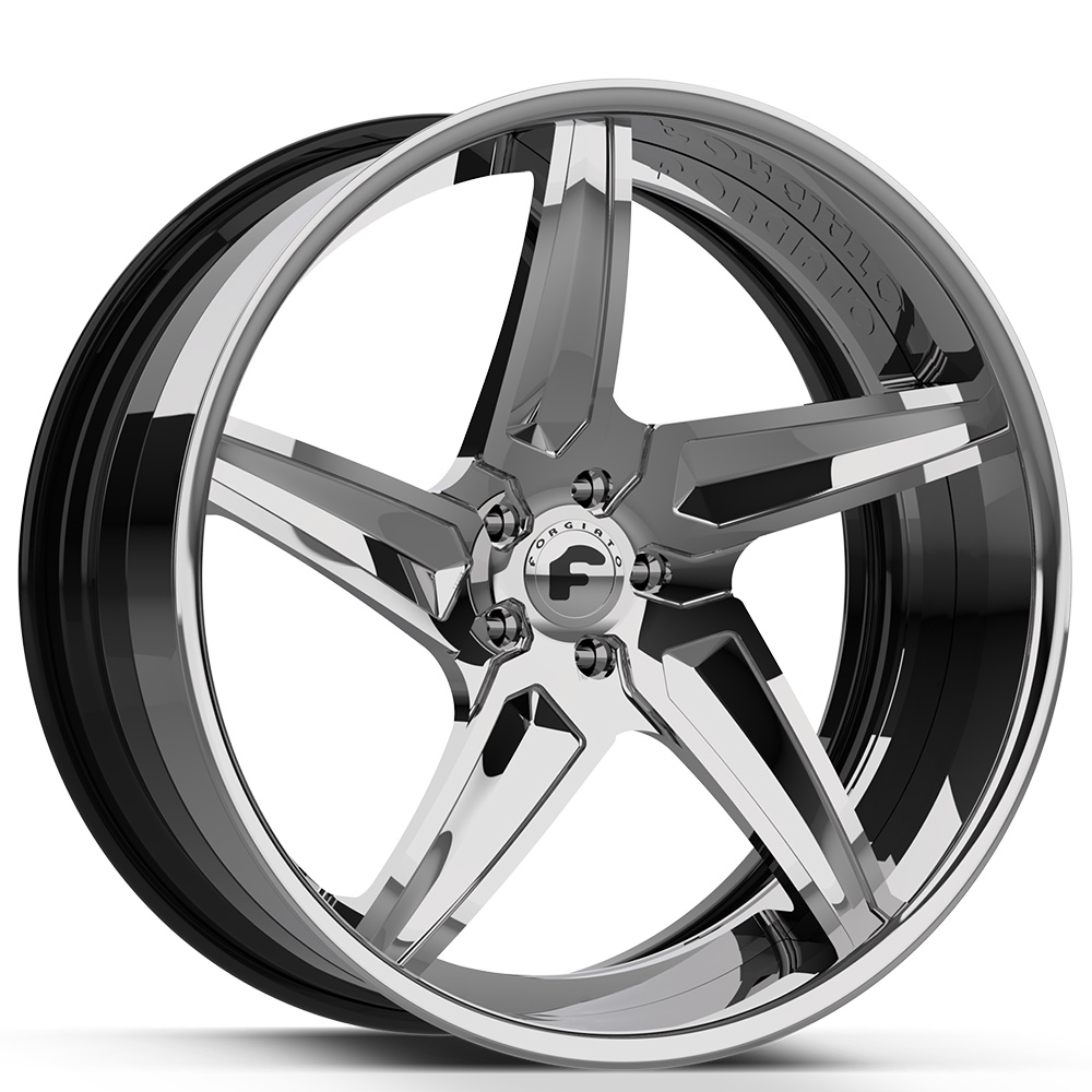 21" Forgiato Wheels G-Code ECL Chrome with Black Inner Forged Rims 