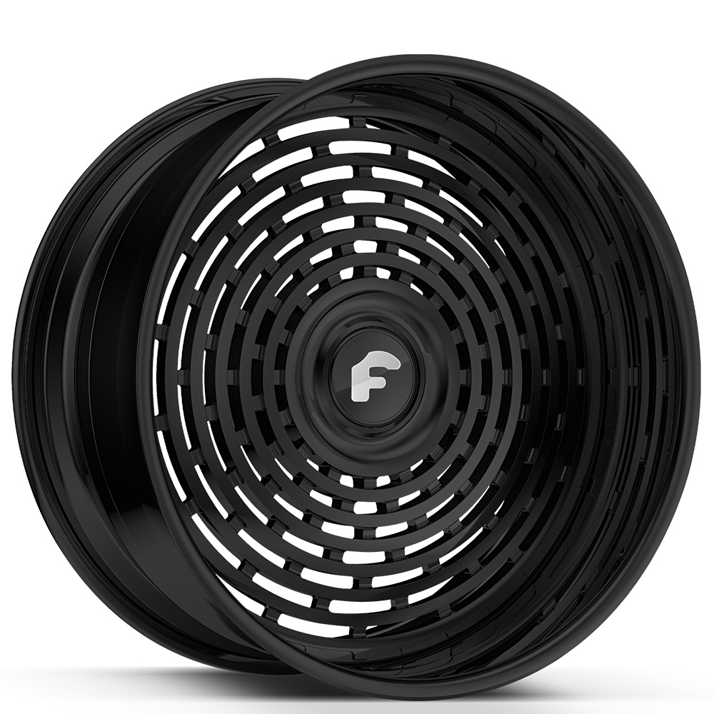24" Forgiato Wheels Parlante Gloss Black XL Floating Cap Forged Rims 
