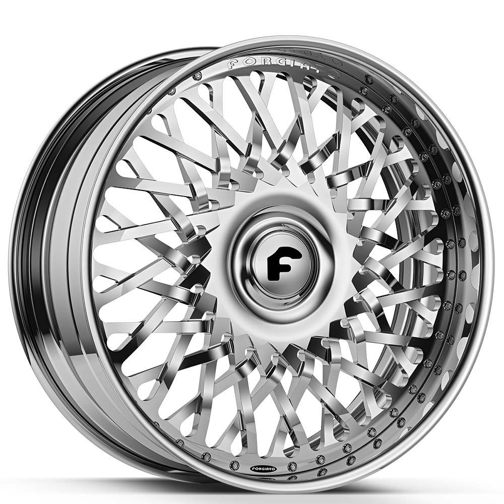 22" Forgiato Wheels Tessutto Chrome XL Floating Cap Forged Rims 