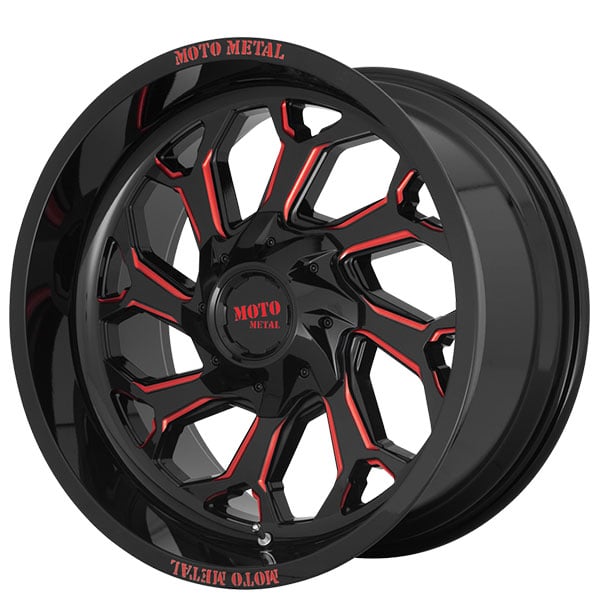 20" Moto Metal Wheels MO999 Reaper Gloss Black Milled with