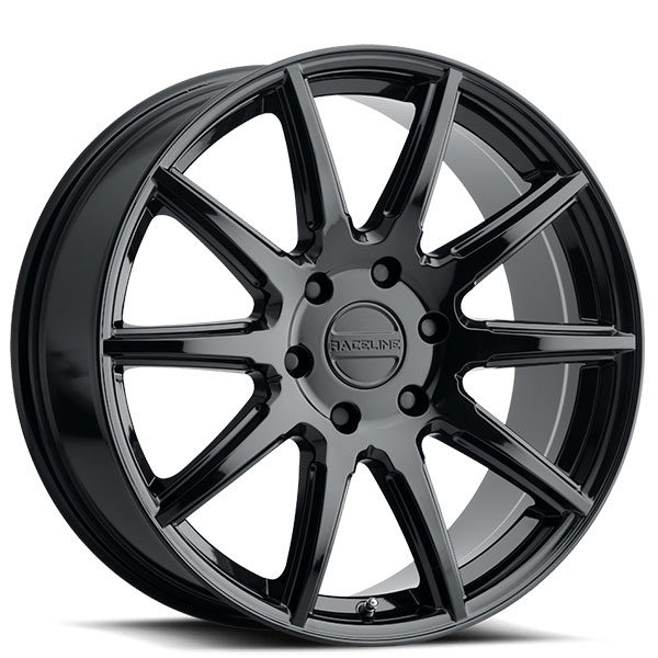 20" Raceline Wheels 159B Spike Gloss Black Rims 