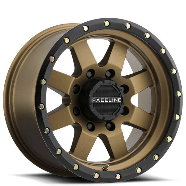 17" Raceline Wheels 935BZ Defender Bronze with Black Ring Off-Road Rims 