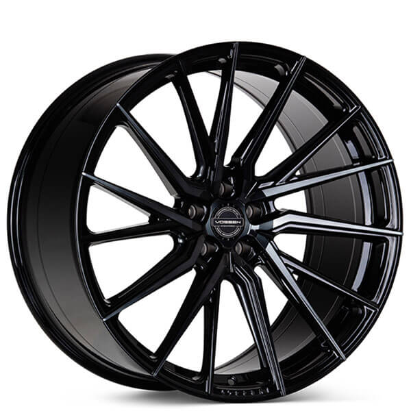 21" Staggered Vossen Wheels HF-4T Tinted Gloss Black True Directional Rims