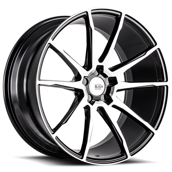 20" Savini Wheels Black Di Forza BM12 Machined Black Rims
