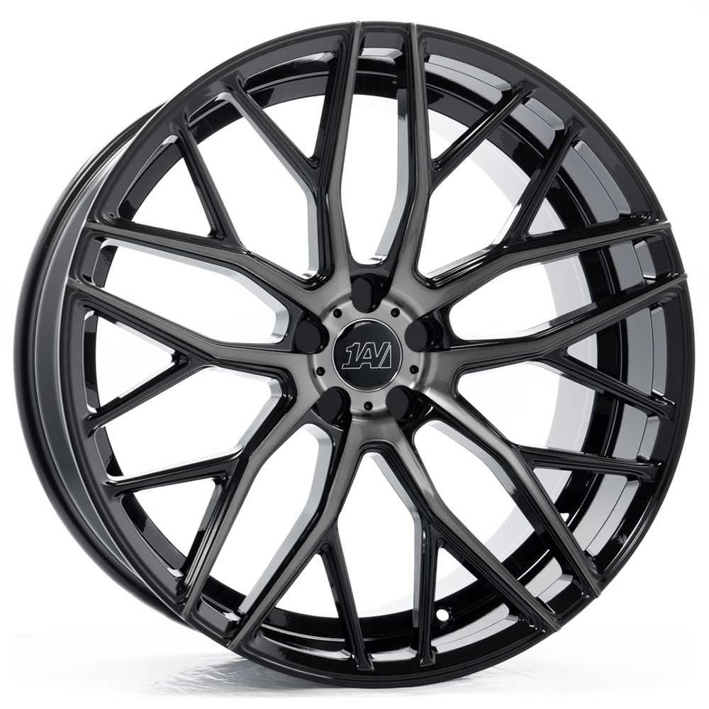 20" 1AV Wheels ZX11 Gloss Black Machined with Tinted Face Rims