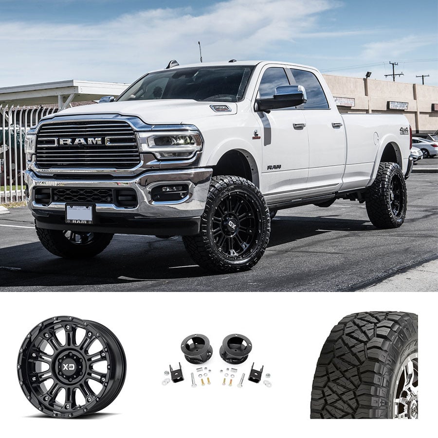 14-20 Dodge RAM 2500 22X10" Wheels + Tires + Suspension Package Deal #