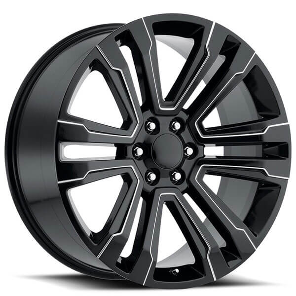 26 Quot Cadillac Escalade Wheels Fr 72 Black Ball Milled Oem