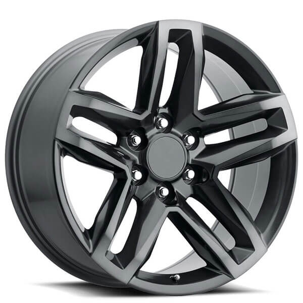 20 Chevy Silverado Z71 Trail Boss Wheels Fr 94 Titanium Grey With Dark