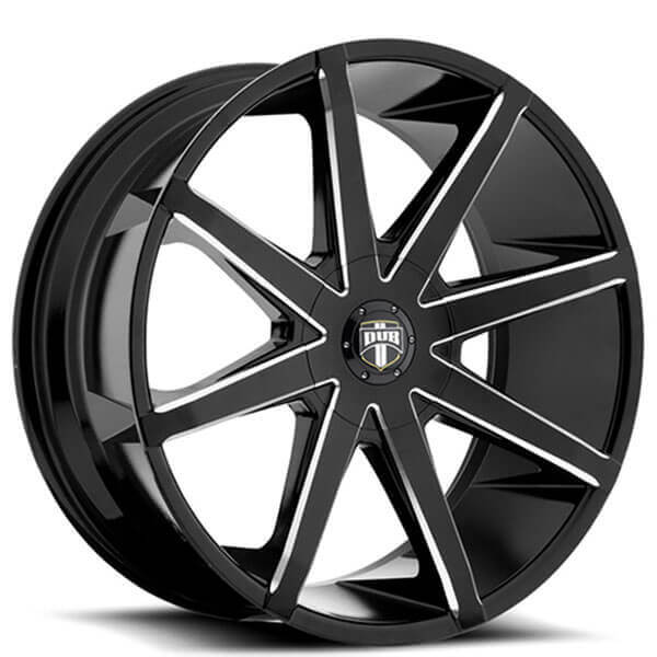 20" Dub Wheels Push S109 Black Milled Rims